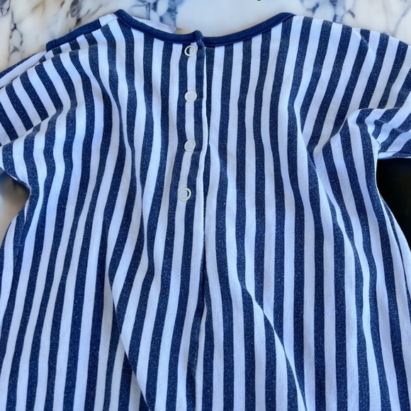 Vintage Kids & More Size 24 Months Striped Sailor Nautical Jumpsuit Blue Stripe - Picture 10 of 10